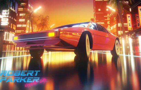 Авто, Музыка, Город, Машина, Фон, Synthpop, Synth, Retrowave