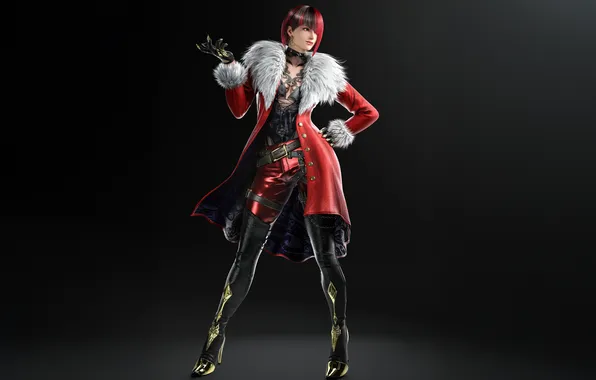 Девушка, Боец, Games, Красотка, Персонаж, Anna Williams, Dark background, Tekken 8