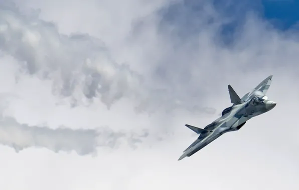 Картинка ПАК-ФА, ВКС России, Су-57, самолёт пятого поколения