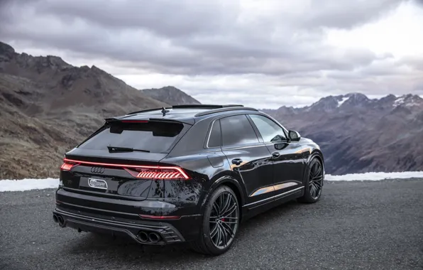 Горы, Audi, TDI, вид сзади, кроссовер, ABT, 2019, SQ8