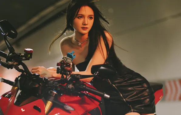 Beautiful, Asian, Model, Bike, Woman, Cute, Pretty, Motorbike