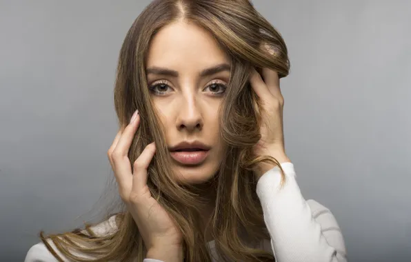 Картинка взгляд, лицо, модель, волосы, Brenda