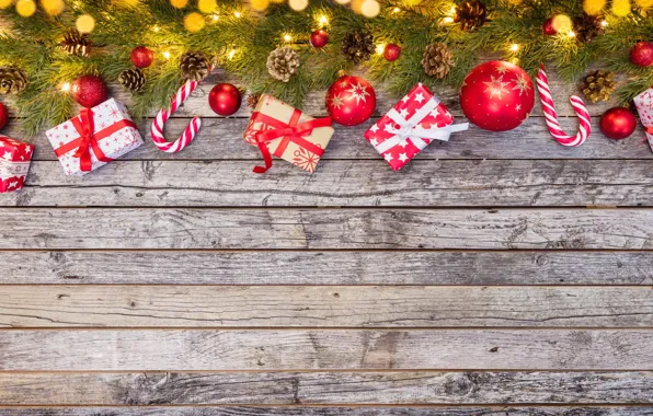 Картинка Новый Год, Рождество, wood, merry christmas, decoration, gifts
