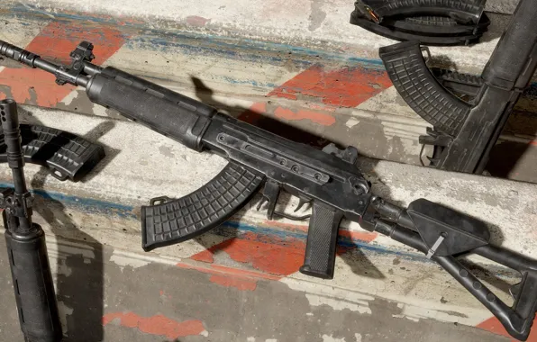 Картинка рендеринг, оружие, тюнинг, Автомат, Gun, weapon, render, рендер