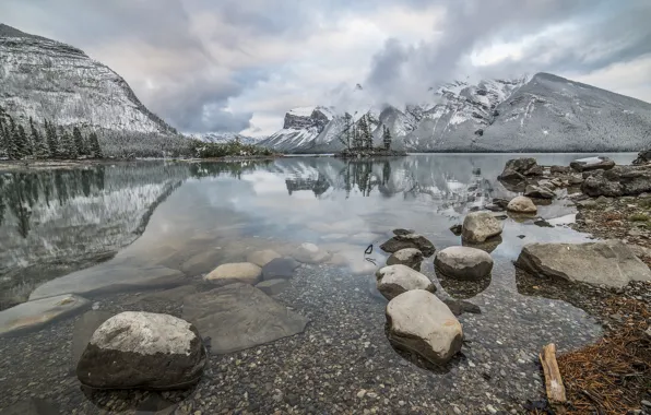 Картинка Alberta, Canada, Banff national park, Lake Minnewanka