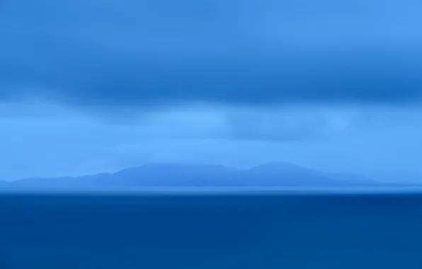 Картинка sea, ocean, blue, water, seascape, clouds, island, Scotland