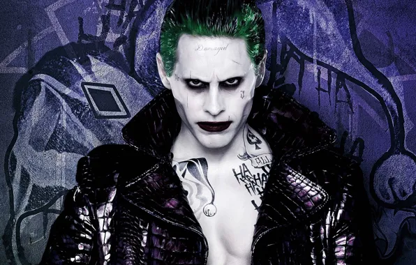 Взгляд, макияж, Джокер, Suicide Squad, Отряд Самоубийц