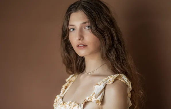 Картинка взгляд, девушка, лицо, фон, модель