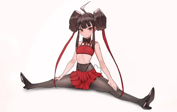 Girl, sexy, long hair, legs, brown hair, brown eyes, anime, beautiful