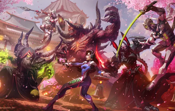 Blizzard, diablo, art, hots, Heroes of the Storm, overwatch, genji, cassia