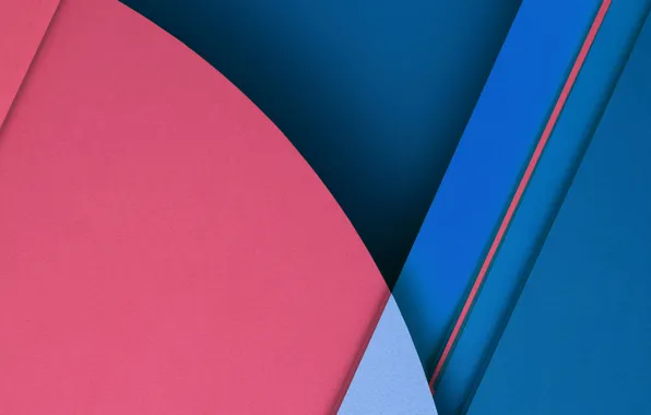 Линии, синий, красный, розовый, Android, овал