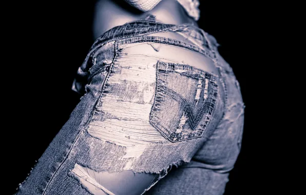 Картинка девушка, фон, джинсы