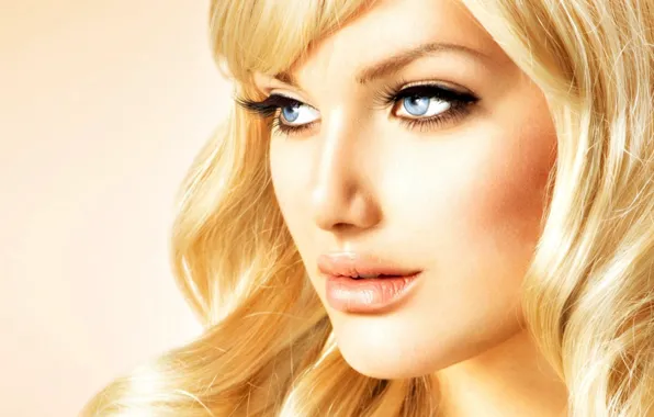 Картинка взгляд, девушка, блондинка, Анна Субботина