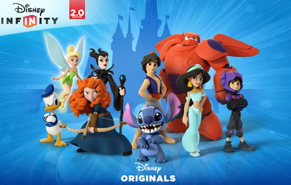 Картинка Disney, Aladdin, Brave, Donald Duck, videogame, Maleficent, Big Hero 6, Disney Infinity 2.0
