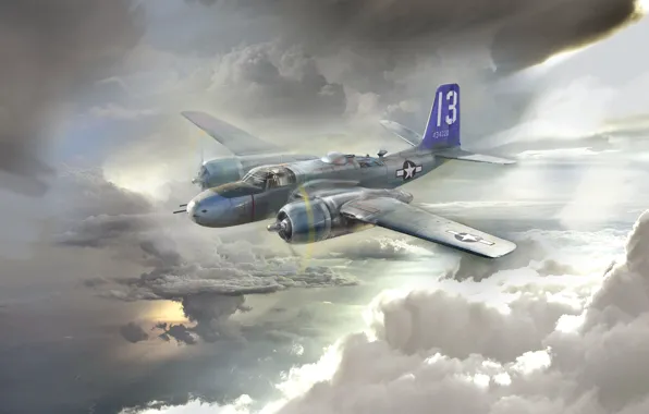 США, бомбардировщик, Штурмовик, Иван Хивренко, US Airforce, Douglas A-26B Invader