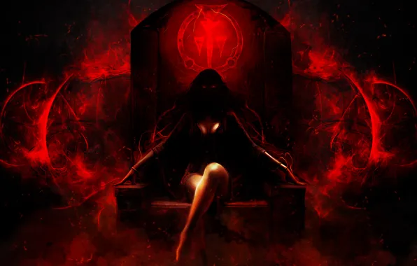 Картинка red, girl, game, prince of persia, art, sitting, kaileena, prince of persia: warrior within