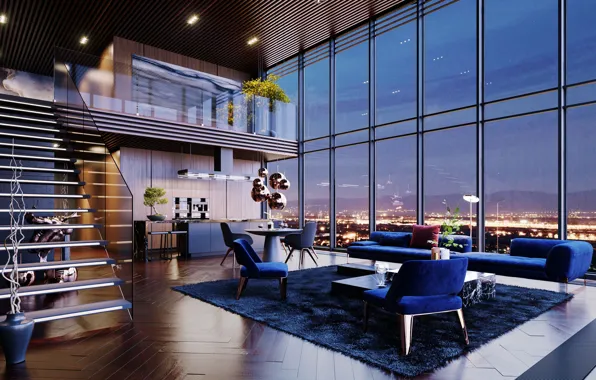 Пространство, интерьер, пентхаус, гостиная, USA Luxury Life, Dream House Interior, Luxury Homes, Luxury penthouse in …