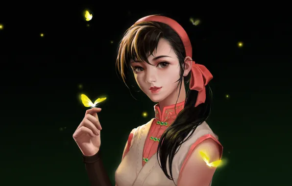 Girl, Fantasy, Art, Style, Eyes, Background, Illustration, Face