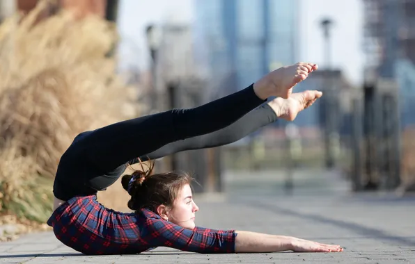 Девушка, поза, гибкость