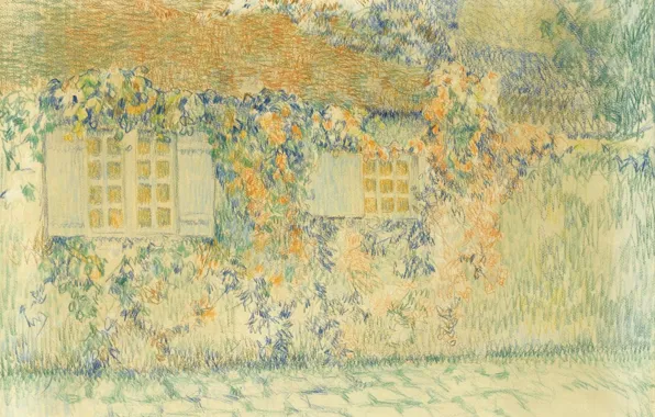Дом, улица, рисунок, Henri Le Sedaner, Студия. Жерберуа, Анри Ле Сиданэ