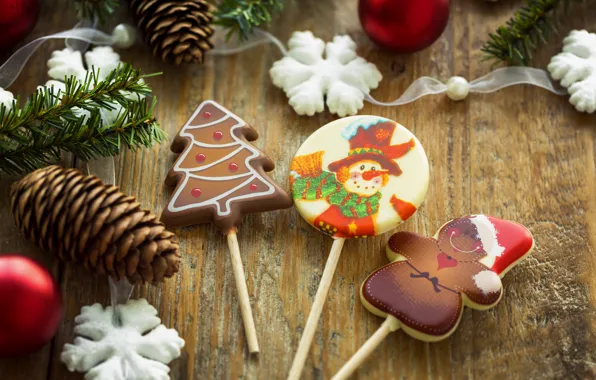 Картинка снежинки, еда, Новый Год, Рождество, конфеты, сладости, christmas, Christmas