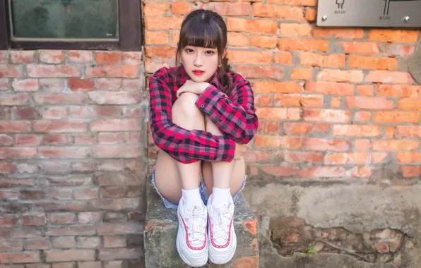 Девушка, азиатка, милашка