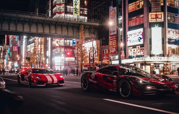 Картинка гонка, Lamborghini, Токио, Tokyo, Aventador, McLaren F1, Gran Turismo