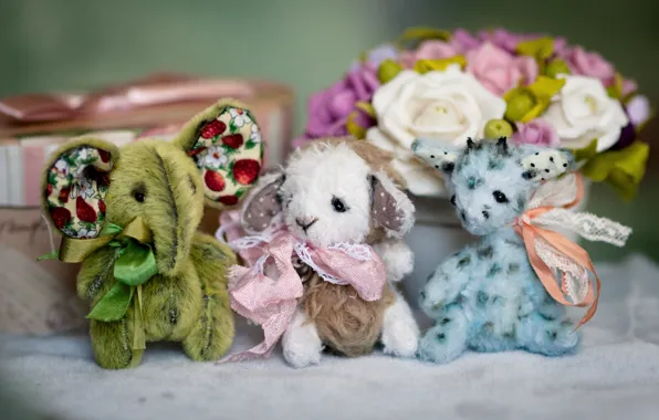 Игрушки, жираф, зверушки, овечка, слоник, милые