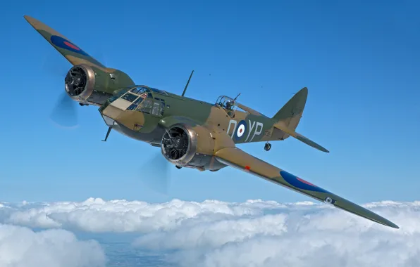 RAF, Вторая Мировая Война, Bristol Blenheim, Bristol Blenheim Mk.I, Легкий бомбардировщик