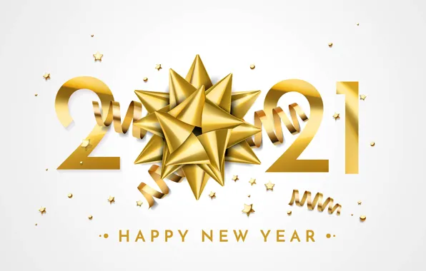 Праздник, Рождество, цифры, Новый год, бант, New Year, 2021