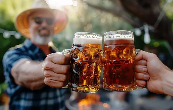 With, beer, celebration, lots, oktoberfest