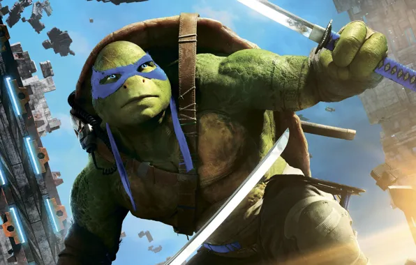 Картинка фэнтези, Leonardo, Teenage Mutant Ninja Turtles: Out of the Shadows, Черепашки-ниндзя 2