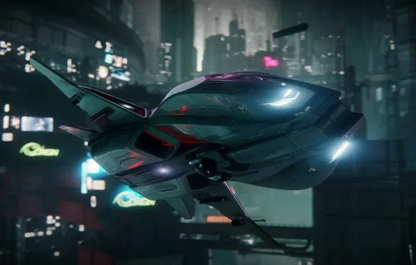 Город, фон, звездолет, Star Citizen, Origin