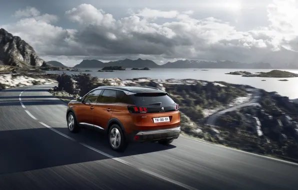 Дорога, car, авто, скорость, Peugeot, road, speed, 3008