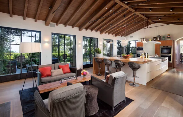 Вилла, интерьер, кухня, ранчо, Provence in Hope Ranch
