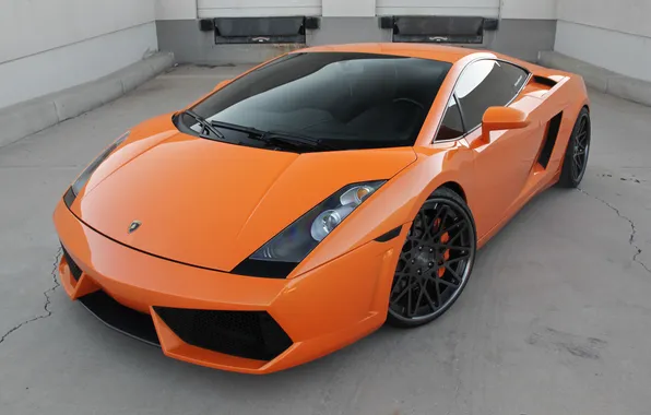 Оранжевый, gallardo, lamborghini, вид сверху, orange, ламборгини, галлардо, тонированный