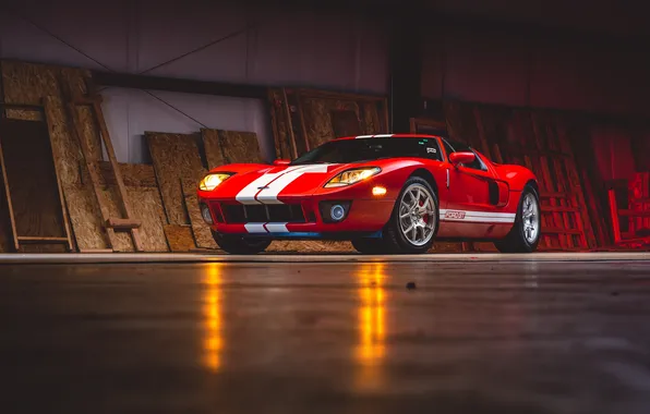 Car, Ford GT, red