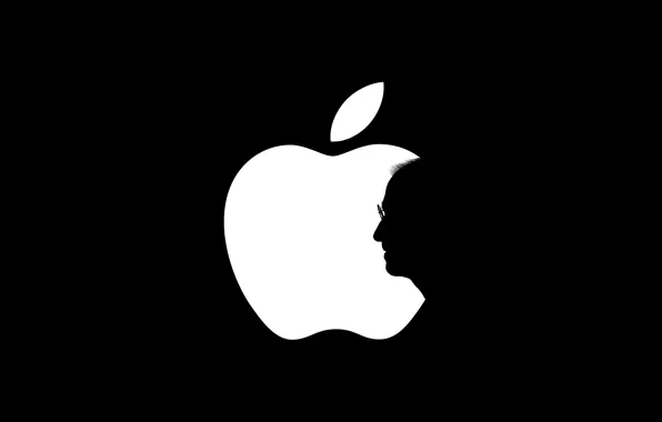 Картинка apple, тень, logo, Стив Джобс, эпл, Steve Jobs