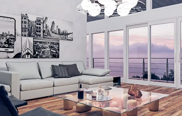 Комната, интерьер, гостиная, The Bachelor Apartment, квартира холостяка