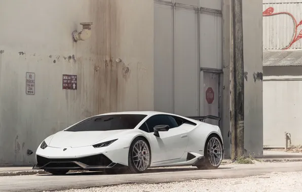 Lamborghini, white, Huracan, LP610