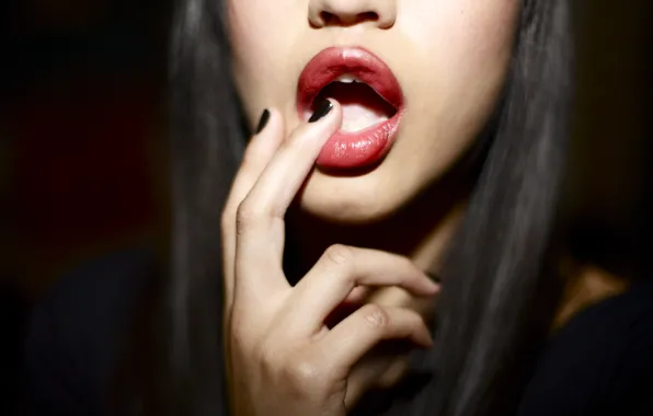 Red, lips, lip, mouth, lipstick