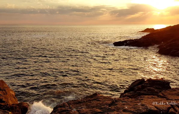 Ocean, sunset, france, sun, atlantic, atlantic ocean, bretagne, soleil couchant