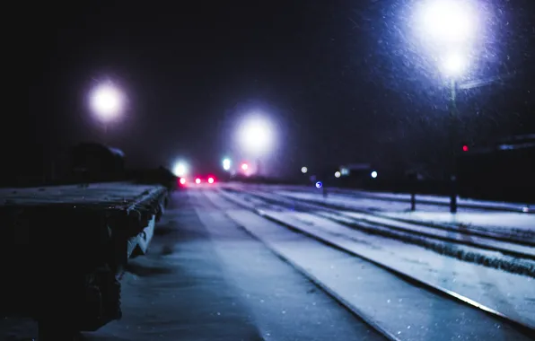Зима, снег, поезд, сугробы