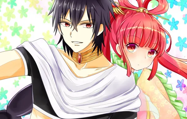 Картинка аниме, арт, пара, двое