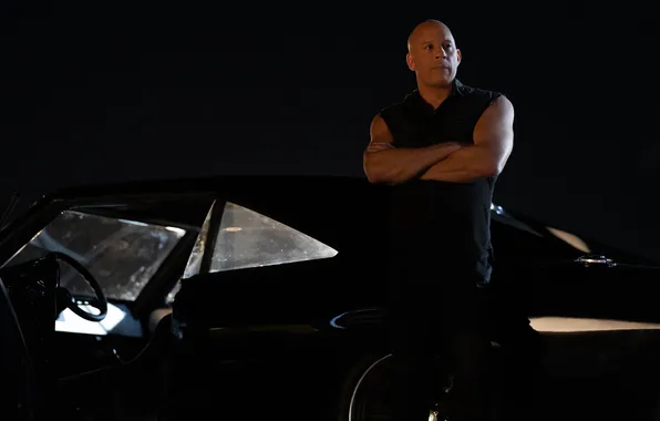 Авто, ночь, кадр, тачка, Вин Дизель, боевик, Vin Diesel, Dominic Toretto