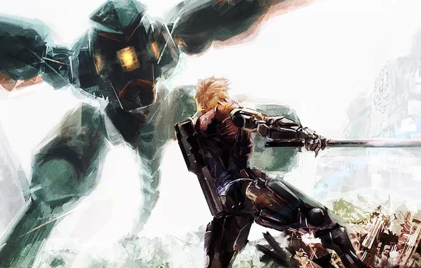 Картинка art, Raiden, Metal Gear Rising: Revengeance, cyborg, Metal Gear RAY, mgr