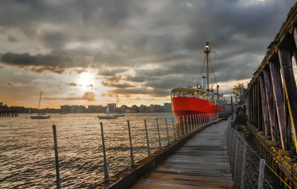 Sunset, NYC, Hudson River