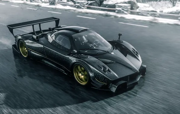 Картинка Pagani, Car, Race, Speed, Zonda R, Track, Spoiler