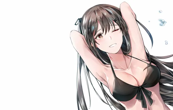 Картинка girl, sexy, cleavage, long hair, boobs, anime, beautiful, pretty
