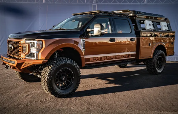 Картинка Ford, Super Duty, F-350, Ford F-350, 2019, SEMA 2019, BDS Suspension, Crew Cab XLT